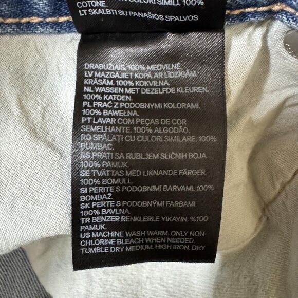 H&M &Denim Skirt Womens 8 Blue Distressed Raw Hem Frayed Button Fly Casual - Picture 7 of 11